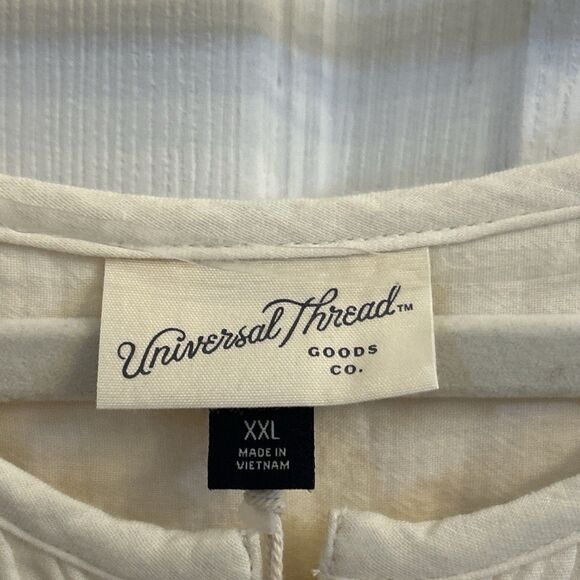 NWT Universal Threads Belted Long Sleeve Maxi Dress White Sand Size 2XL - Picture 3 of 16